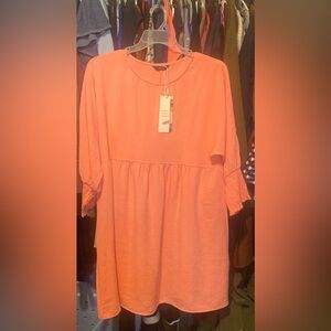 Peach/coral Tunic Dress size Large